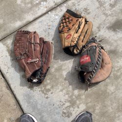 3 Baseball Gloves