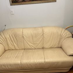 Loveseat And Couch, White..