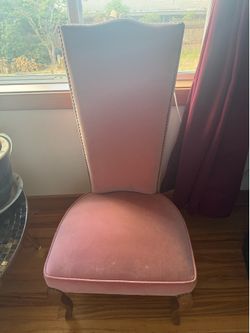 Vintage Dusty Rose chairs with studs