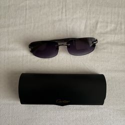 Black Cartier sunglasses with case 