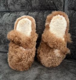 Alpaca Fluffy Fur Slippers