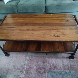 Wood & Metal Coffee Table 