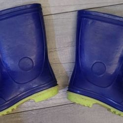 Blue and Green Baby/Toddler Rain Boots

