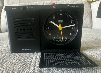Vintage Braun Voice Memo AB 314 vm Alarm Clock Rare!