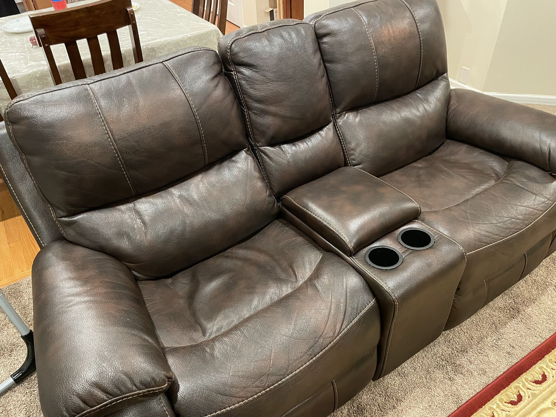 Leather Sofa Recliner Set for Sale in Bolingbrook, IL OfferUp