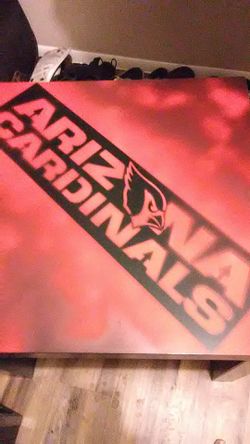 Arizona Cardinals end table freshly painted