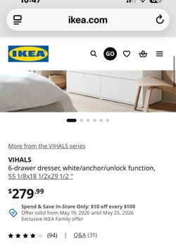 ikea white dresser