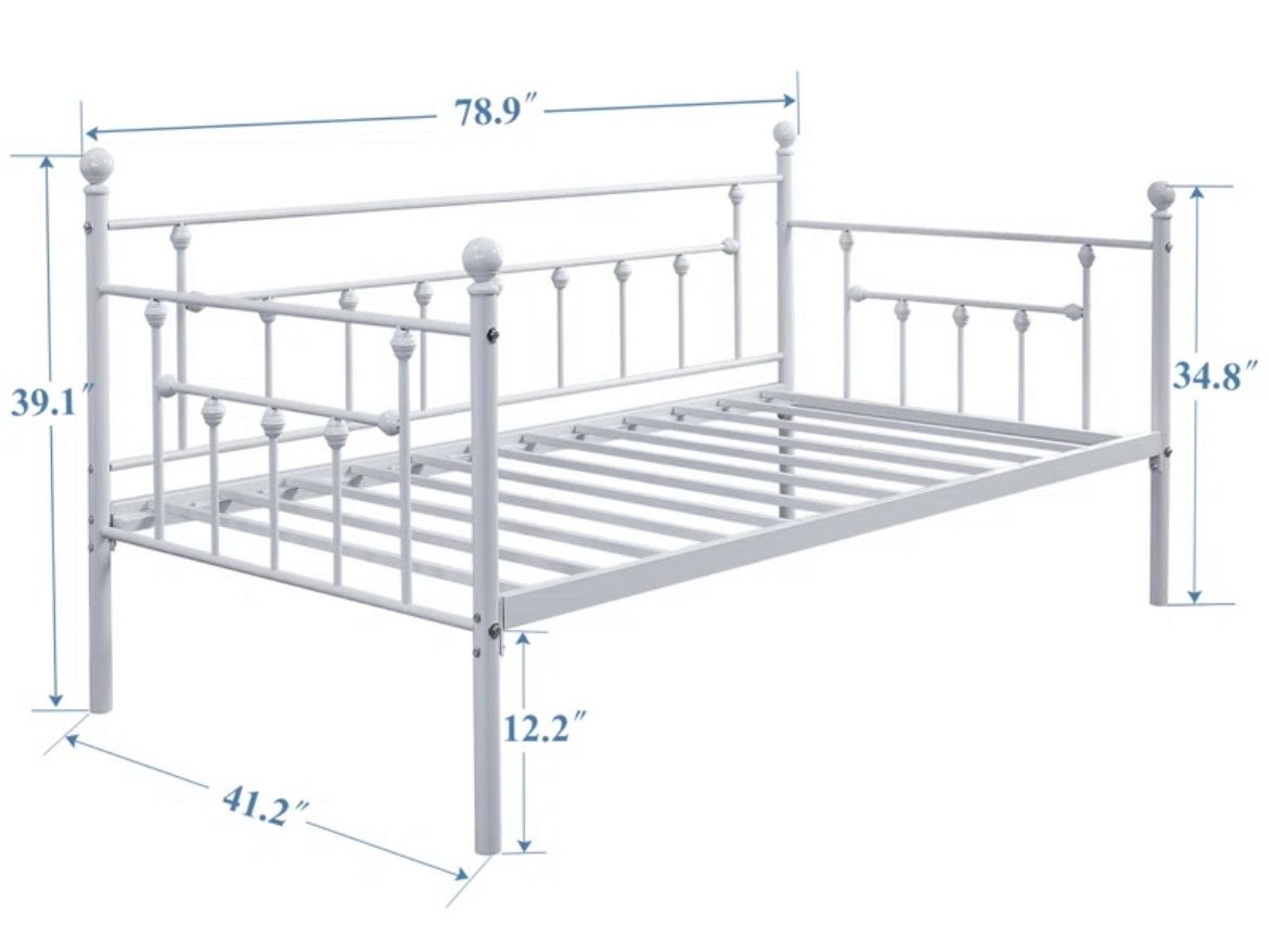 Daybed Frame - White Iron (Twin)