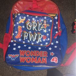 Wonder Woman Backpack With Lunch Bag 