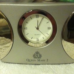 Mini Queen Mary 2 Clock Decor or Paperweight