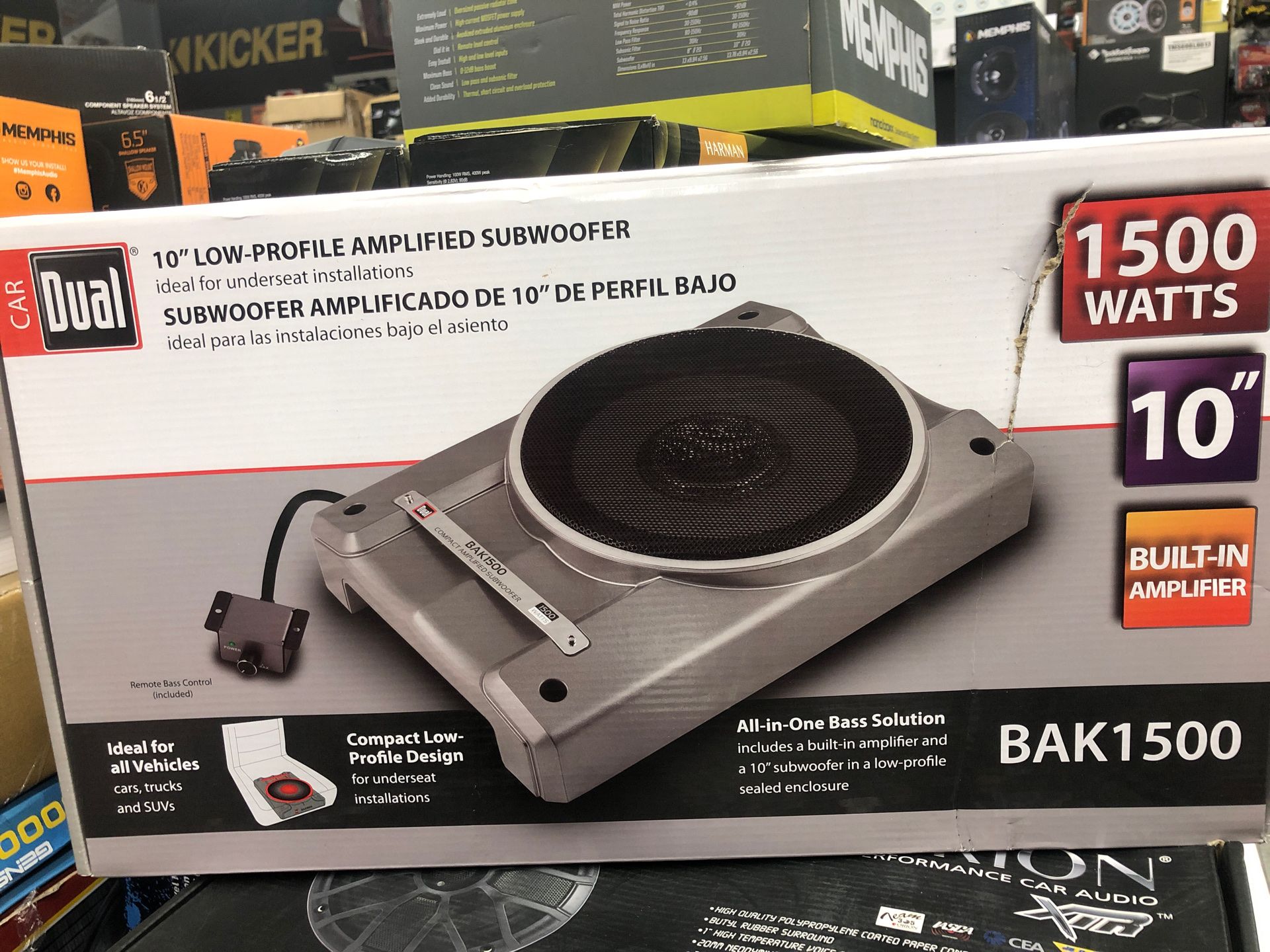 DAk 1500 watts subwoofer and box amplifier