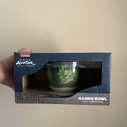AVATAR CABBAGE GUY RAMEN BOWL AND CHOPSTICKS