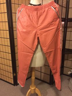 Salmon vinyl sport pants