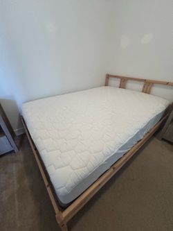 IKEA NEIDEN Pine Bed with mattress