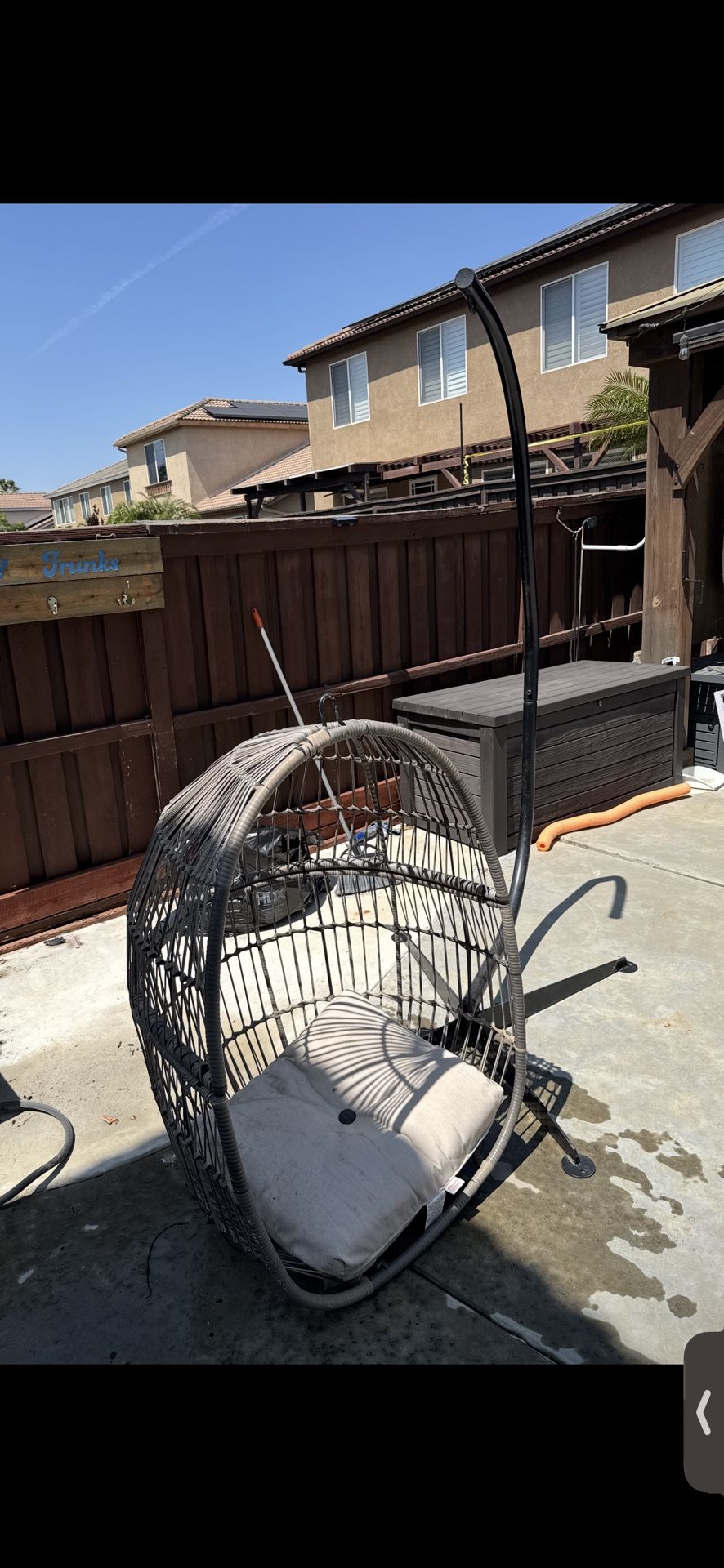 Egg Porch Swing Chair with Steel Stand an