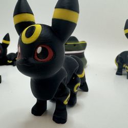 3D Printed Pokemon Umbreon 197 Figure Fidget Toy Flexi Cute Gift Decor 