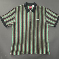 Supreme Knit Stripe Zip Polo 