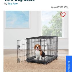 Top Paw® Single Door Folding Wire Dog Crate