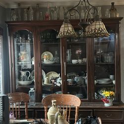 Large China Cabinet And China 