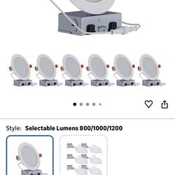 HALO HLB 6 in LED Recessed Lighting Canless Dimmable Wet Location Selectable Lumens and Selectable Color