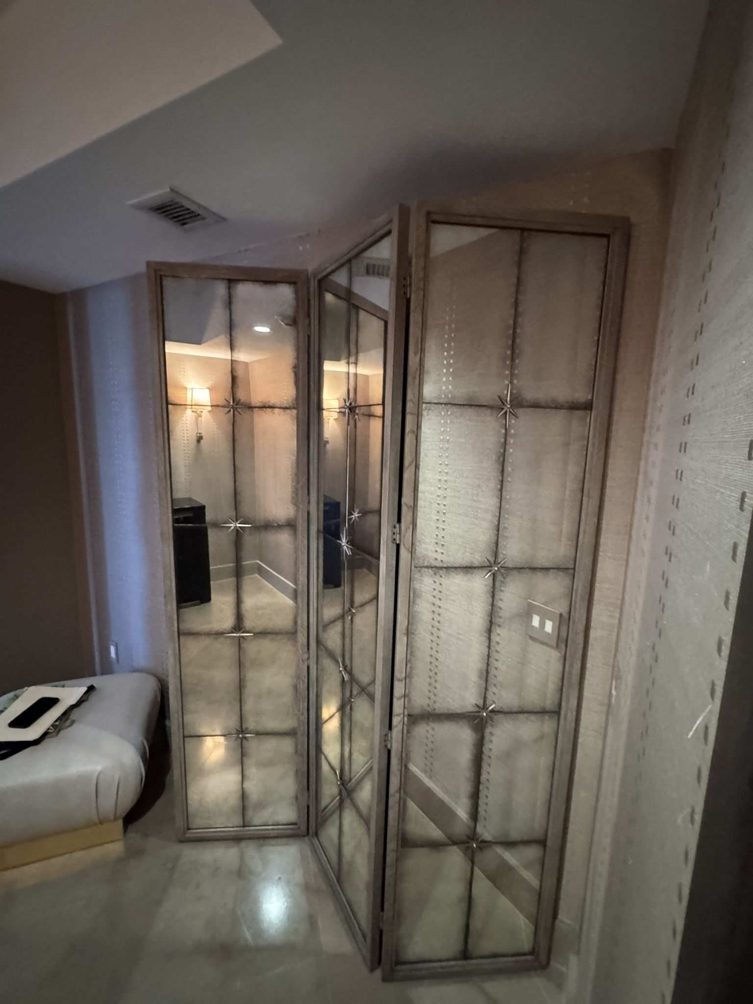  Beautiful Custom Bernhardt Mirror Screen Divider - 60” W x 86” H. - Excellent Condition - Originally $1995.      