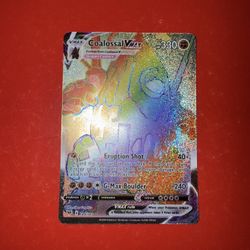 Coalossal VMAX 189/185 Vivid Voltage Holo Rainbow Secret Rare Pokemon 