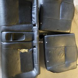 02-06 ACURA RSX BASE OEM BLACK LEATHER REAR SEAT BENCH