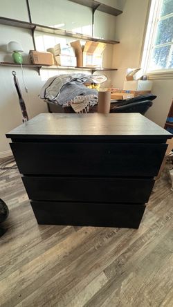 IKEA MALM Black Dresser