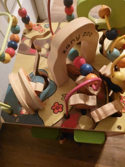 Just like new BZany Zoo Wooden Activity Cube