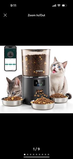 Automatic Cat Feeder for 3 Cats, 6L/25 Cups Smart WiFi Pet Feeder,