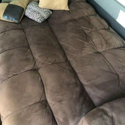 Like New, Futon With Drawers Underneath And Added Pillows 