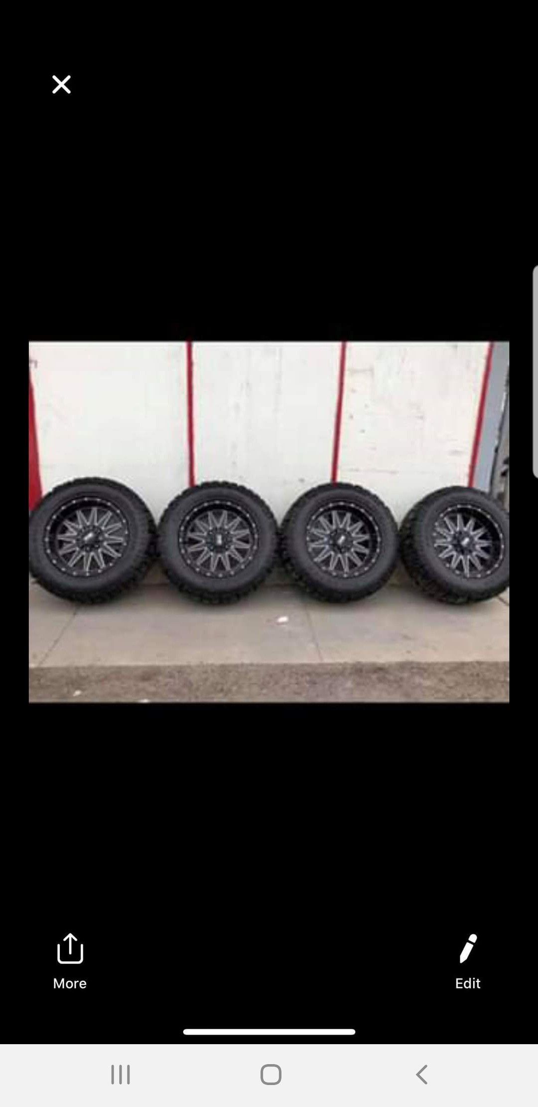 Chevy rims and tires 20x10 with 35x12.50 20