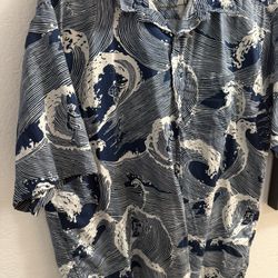 Blue Hawaiian Shirt XXL