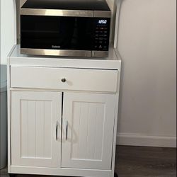 Microwave And Table For Microwave 