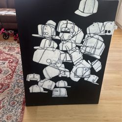 Painting Of Snap Back Hats 