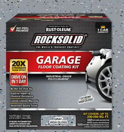 Rock Solid 1 car Garage epoxy flooring kit