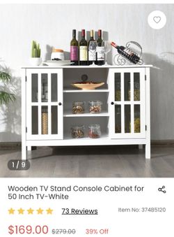 Wooden Tv Stand Console Cabinet