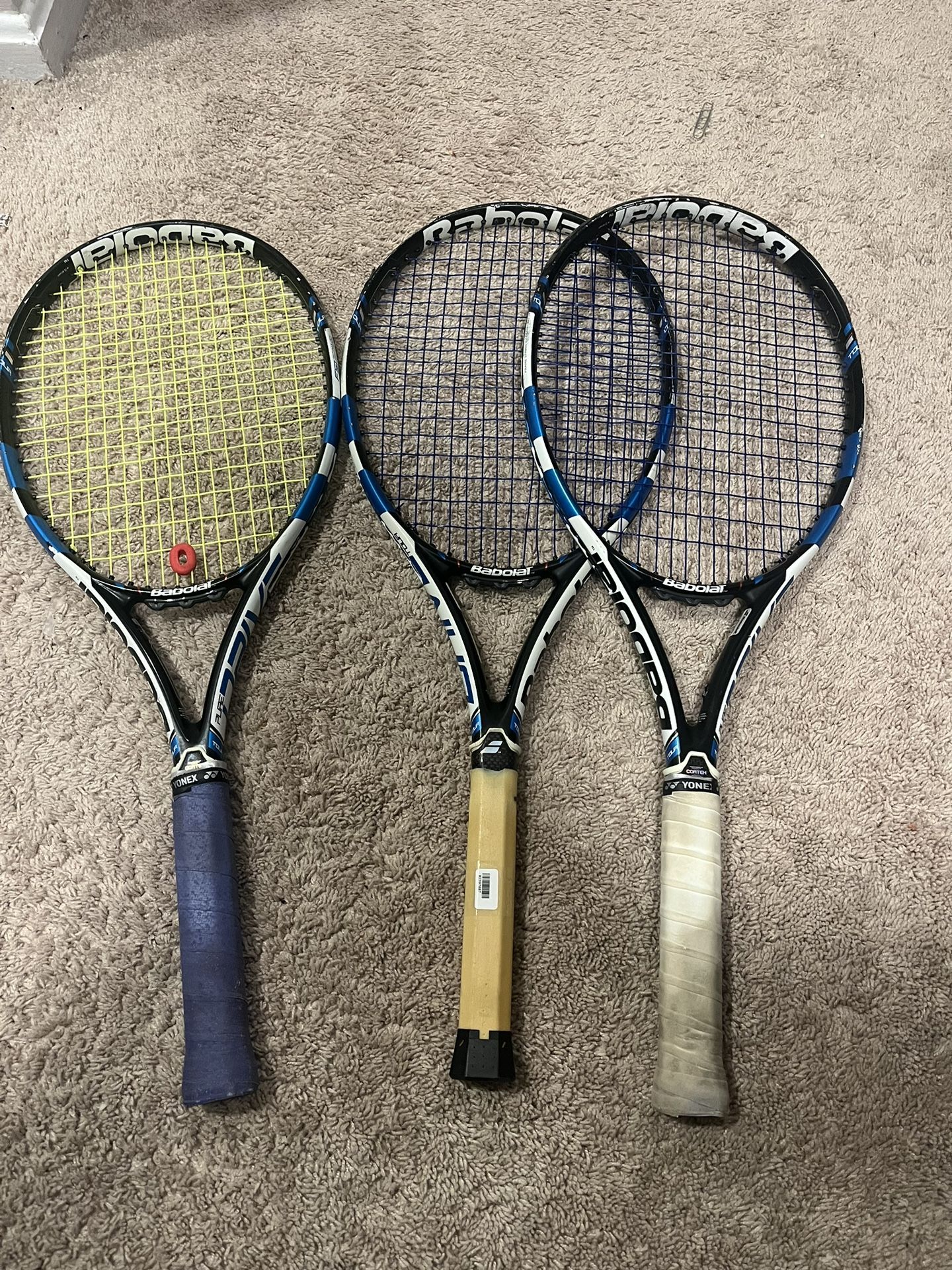 3 Babolat Racquets