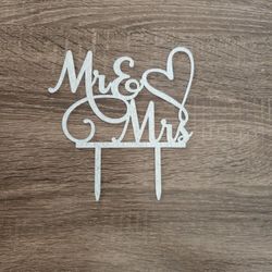 Mr & Mrs Cake Topper