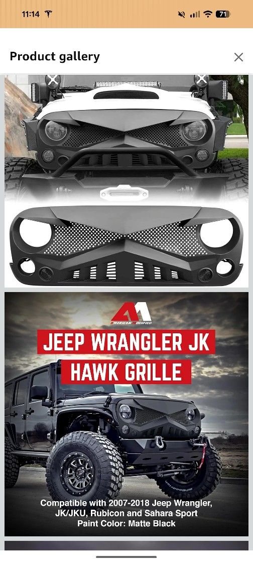 Jeep Wrangler Grille