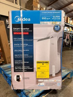 Midea 12,000 BTU Smart Inverter Portable AC with Heat Pump Brand New in Box