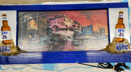 Very Rare 1994 Miller Lite "Coast to Coast" Scrolling Motion Sign