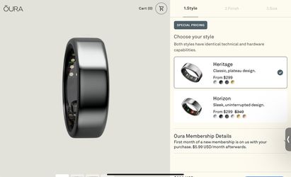 🔥🔥OURA RING Heritage Gen3 Size 10 SILVER, sleep tracker mint condition + Sizing Kit🔥🔥