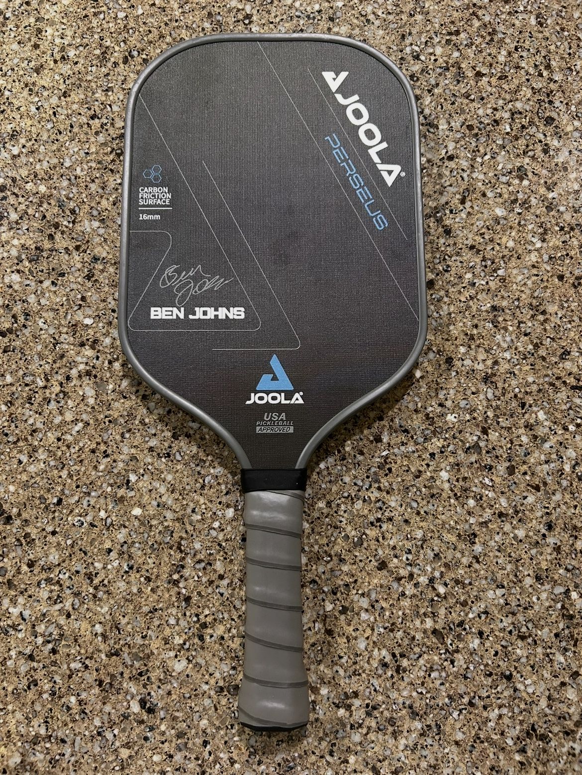 Joola Ben Johns Perseus CFS 16mm Carbon Pickleball Paddle Black 18516