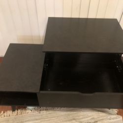 Black Coffee Table With Storage 