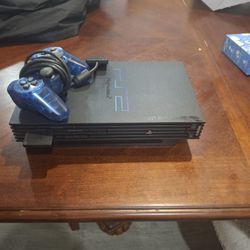PS2 With One controller With 3 Games 