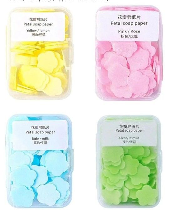 4 Boxes Paper Soap (Never Opened)