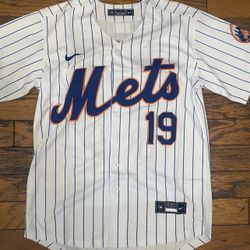 White Pinstripe Bichette Mets Jersey