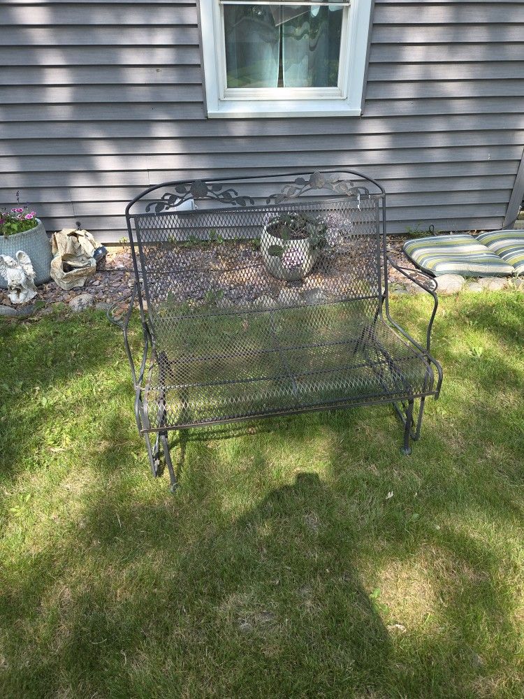 Wrought Iron Patio Glider