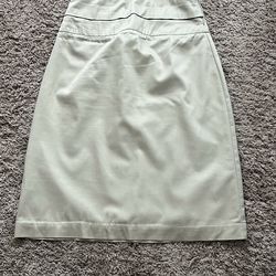 Midi skirt in Khaki cotton material
